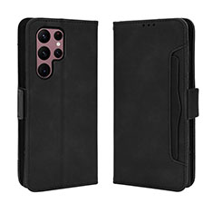 Coque Portefeuille Livre Cuir Etui Clapet BY3 pour Samsung Galaxy S25 Ultra 5G Noir