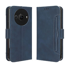 Coque Portefeuille Livre Cuir Etui Clapet BY3 pour Sharp Aquos R8 Pro Bleu