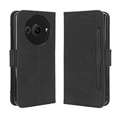 Coque Portefeuille Livre Cuir Etui Clapet BY3 pour Sharp Aquos R8 Pro Noir