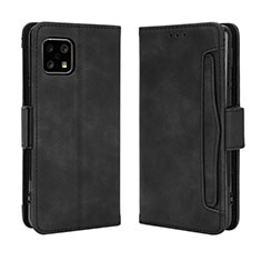 Coque Portefeuille Livre Cuir Etui Clapet BY3 pour Sharp Aquos Sense4 Lite Noir