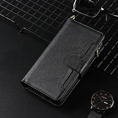 Coque Portefeuille Livre Cuir Etui Clapet BY3 pour Sharp Aquos Sense8 Noir