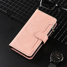 Coque Portefeuille Livre Cuir Etui Clapet BY3 pour Sharp Aquos Sense8 Or Rose