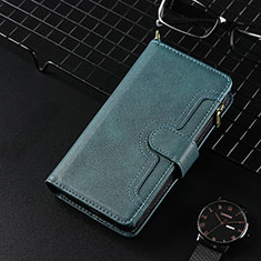 Coque Portefeuille Livre Cuir Etui Clapet BY3 pour Sharp Aquos Sense8 Vert