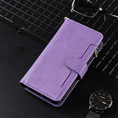 Coque Portefeuille Livre Cuir Etui Clapet BY3 pour Sharp Aquos Sense8 Violet