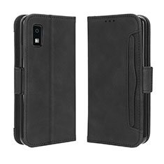 Coque Portefeuille Livre Cuir Etui Clapet BY3 pour Sharp Aquos wish3 Noir