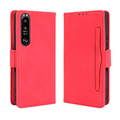 Coque Portefeuille Livre Cuir Etui Clapet BY3 pour Sony Xperia 1 III Rouge