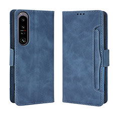 Coque Portefeuille Livre Cuir Etui Clapet BY3 pour Sony Xperia 1 IV Bleu