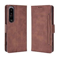 Coque Portefeuille Livre Cuir Etui Clapet BY3 pour Sony Xperia 1 IV Marron