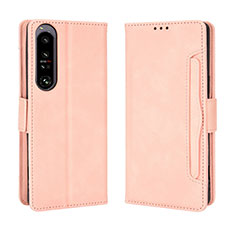 Coque Portefeuille Livre Cuir Etui Clapet BY3 pour Sony Xperia 1 IV Rose