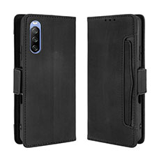 Coque Portefeuille Livre Cuir Etui Clapet BY3 pour Sony Xperia 10 III Lite Noir