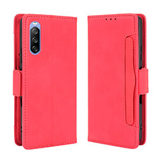 Coque Portefeuille Livre Cuir Etui Clapet BY3 pour Sony Xperia 10 III Lite Rouge