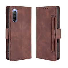 Coque Portefeuille Livre Cuir Etui Clapet BY3 pour Sony Xperia 10 III Marron