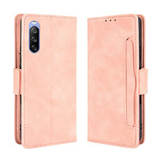 Coque Portefeuille Livre Cuir Etui Clapet BY3 pour Sony Xperia 10 III Rose