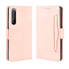 Coque Portefeuille Livre Cuir Etui Clapet BY3 pour Sony Xperia 5 II Rose