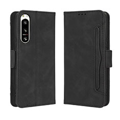 Coque Portefeuille Livre Cuir Etui Clapet BY3 pour Sony Xperia 5 IV Noir