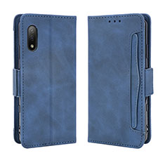 Coque Portefeuille Livre Cuir Etui Clapet BY3 pour Sony Xperia Ace II SO-41B Bleu