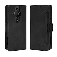 Coque Portefeuille Livre Cuir Etui Clapet BY3 pour Sony Xperia PRO-I Noir