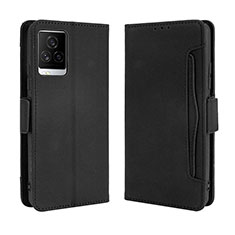 Coque Portefeuille Livre Cuir Etui Clapet BY3 pour Vivo iQOO 7 Legend 5G Noir