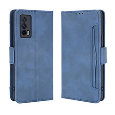 Coque Portefeuille Livre Cuir Etui Clapet BY3 pour Vivo iQOO Neo5 5G Bleu