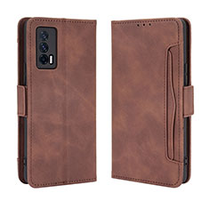 Coque Portefeuille Livre Cuir Etui Clapet BY3 pour Vivo iQOO Neo5 5G Marron