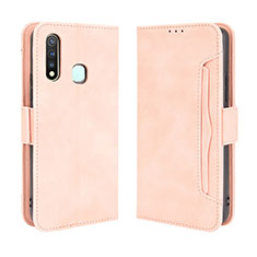 Coque Portefeuille Livre Cuir Etui Clapet BY3 pour Vivo iQOO U3 4G Rose