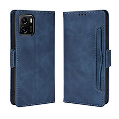 Coque Portefeuille Livre Cuir Etui Clapet BY3 pour Vivo iQOO U5x Bleu