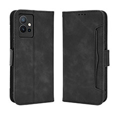 Coque Portefeuille Livre Cuir Etui Clapet BY3 pour Vivo iQOO Z6 5G Noir