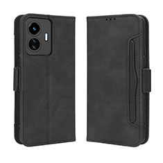 Coque Portefeuille Livre Cuir Etui Clapet BY3 pour Vivo iQOO Z6 Lite 5G Noir