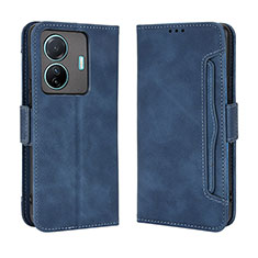 Coque Portefeuille Livre Cuir Etui Clapet BY3 pour Vivo iQOO Z6 Pro 5G Bleu