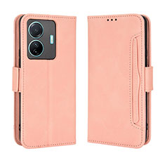 Coque Portefeuille Livre Cuir Etui Clapet BY3 pour Vivo iQOO Z6 Pro 5G Rose