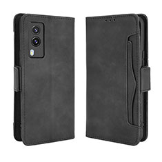 Coque Portefeuille Livre Cuir Etui Clapet BY3 pour Vivo V21e 5G Noir