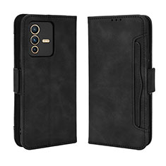 Coque Portefeuille Livre Cuir Etui Clapet BY3 pour Vivo V23 5G Noir