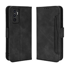 Coque Portefeuille Livre Cuir Etui Clapet BY3 pour Vivo V23e 5G Noir