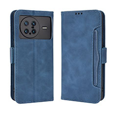 Coque Portefeuille Livre Cuir Etui Clapet BY3 pour Vivo X Note Bleu