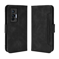 Coque Portefeuille Livre Cuir Etui Clapet BY3 pour Vivo X70 5G Noir