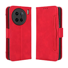 Coque Portefeuille Livre Cuir Etui Clapet BY3 pour Vivo X90 Pro 5G Rouge