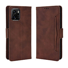 Coque Portefeuille Livre Cuir Etui Clapet BY3 pour Vivo Y01 Marron