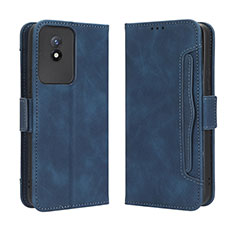 Coque Portefeuille Livre Cuir Etui Clapet BY3 pour Vivo Y02t Bleu