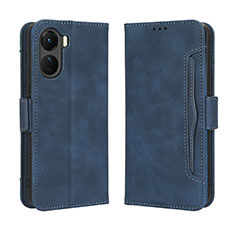 Coque Portefeuille Livre Cuir Etui Clapet BY3 pour Vivo Y16 Bleu