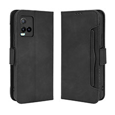 Coque Portefeuille Livre Cuir Etui Clapet BY3 pour Vivo Y21 Noir