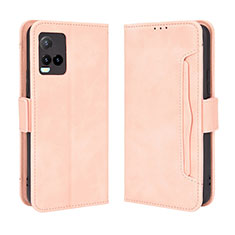 Coque Portefeuille Livre Cuir Etui Clapet BY3 pour Vivo Y21 Rose