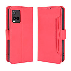 Coque Portefeuille Livre Cuir Etui Clapet BY3 pour Vivo Y21G Rouge