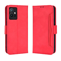 Coque Portefeuille Livre Cuir Etui Clapet BY3 pour Vivo Y30 5G Rouge