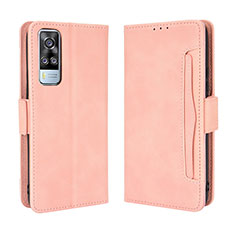 Coque Portefeuille Livre Cuir Etui Clapet BY3 pour Vivo Y31 (2021) Rose