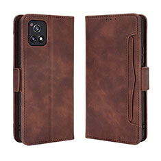 Coque Portefeuille Livre Cuir Etui Clapet BY3 pour Vivo Y31s 5G Marron