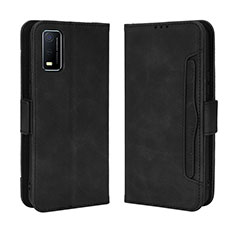 Coque Portefeuille Livre Cuir Etui Clapet BY3 pour Vivo Y3s (2021) Noir