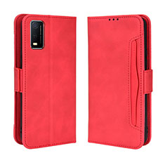 Coque Portefeuille Livre Cuir Etui Clapet BY3 pour Vivo Y3s (2021) Rouge