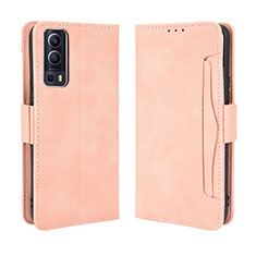 Coque Portefeuille Livre Cuir Etui Clapet BY3 pour Vivo Y52 5G Rose