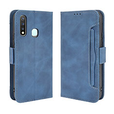 Coque Portefeuille Livre Cuir Etui Clapet BY3 pour Vivo Y5s Bleu