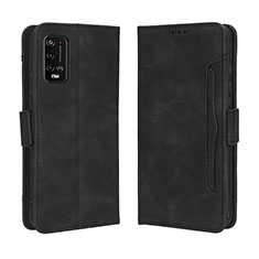 Coque Portefeuille Livre Cuir Etui Clapet BY3 pour Wiko Power U10 Noir